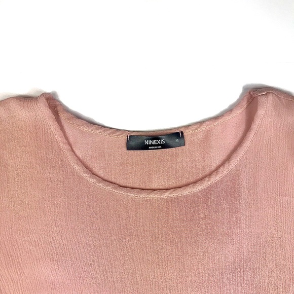 NINEXIS S/S Blouse, w/Flared Sleeves, Size M - Picture 5 of 8